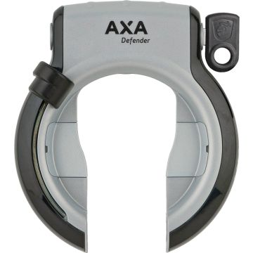 AXA Defender Retractable â€“ Frameslot - Met plug-in mogelijkheid - Zilver-Zwart