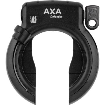 Set bestaande uit AXA Defender – ART 2 sterren keurmerk - Frameslot - Met RLC plug-in ketting 140 cm - Inclusief opbergtas - Zwart