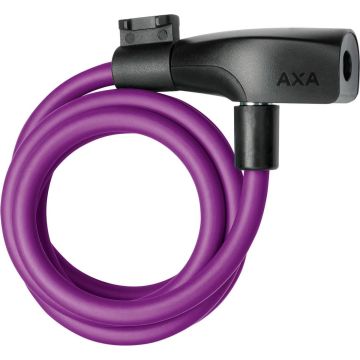 AXA Resolute 8/120 Kabelslot – Slot voor Fietsen - Gebruiksvriendelijk - 120 cm lang - Diameter 8 mm - Paars