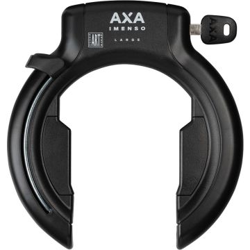 AXA Imenso Large - Ringslot voor fietsen met brede banden – ART 2 sterren keurmerk - Frameslot - Met plug-in mogelijkheid - Zwart