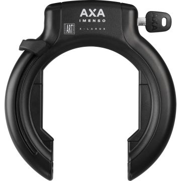 AXA Imenso X-Large - Ringslot voor fietsen met brede banden – ART 2 sterren keurmerk - Frameslot - Met plug-in mogelijkheid - Zwart