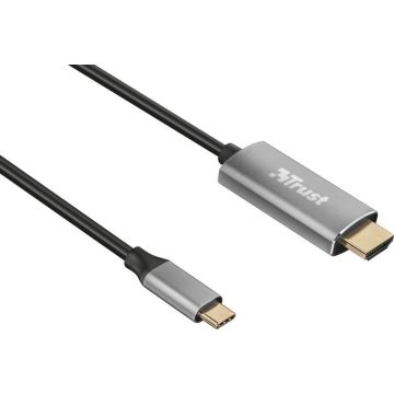 Trust Calyx - USB-C naar HDMI-kabel - 4K ondersteuning - Zwart