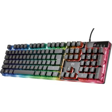 Trust GXT 835 Azor - Bedraad Gaming Toetsenbord - QWERTY US - Zwart