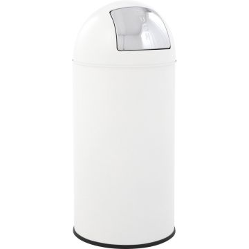 EKO Pushcan Prullenbak - 40 l - Wit