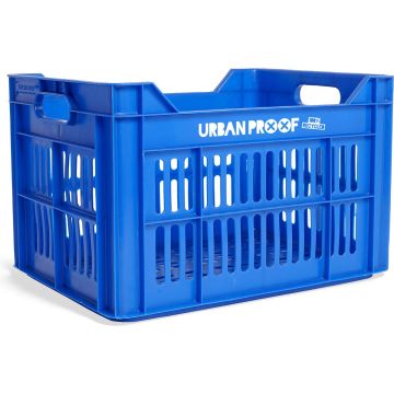 Urban proof fietskrat recycled kunststof 30l konings blauw 40x30x25 cm