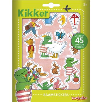 Kikker raamstickers, niet permanente verplaatsbare stickers met speelachtergrond - Bambolino Toys