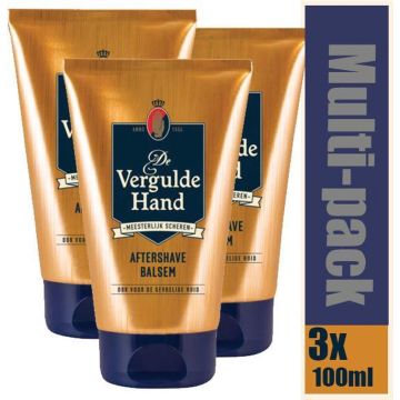 3x Vergulde Hand Aftershave Balsem 100 ml