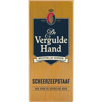 6x Vergulde Hand Scheerzeepstaaf 75 gr