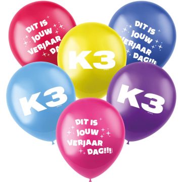 Folat - Ballonnen K3 23cm - 6 stuks