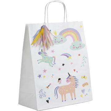 Folat - Uitdeelzakjes Unicorns &amp; Rainbows - 6 stuks - 27 x 20 cm