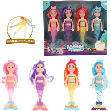 Toi Toys Mermaids Set met 4 poppen 15cm Zeemeermin zusjes