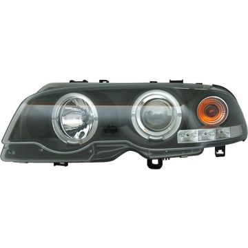 AutoStyle Set Koplampen passend voor BMW 3-Serie E46 Coupe/Cabrio 1999-2002 - Zwart - incl. Angel-Eyes