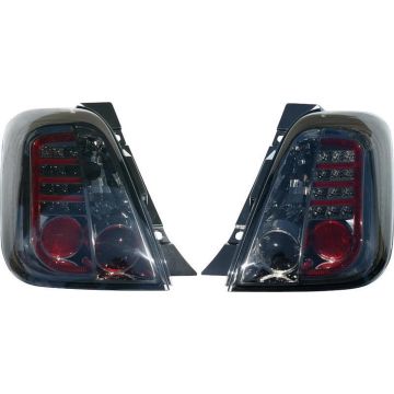 AutoStyle Set LED Achterlichten passend voor Fiat 500 2007- - Smoke
