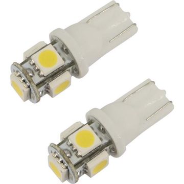 AutoStyle 5Q T-10 LED Lampen 12V Xenon-Optiek Geel, set à 2 stuks (5050-3 chips)