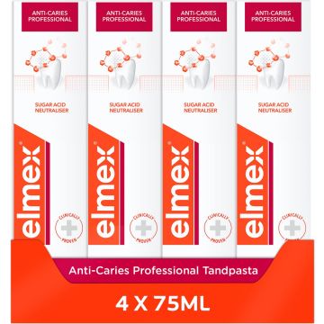 Elmex Anti Cariës Professional Tandpasta 4 x 75ml - Voordeelverpakking