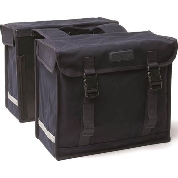 New Looxs Basic Canvasbag DeLuxe Dubbele Fietstas - 46 liter - Zwart