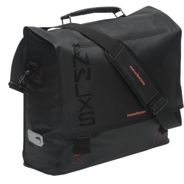 New Looxs Varo Messenger Enkele Fietstas - 100% Waterdicht - Afneembaar - Schoudertas - 15 inch Laptopvak - 15 liter - Zwart