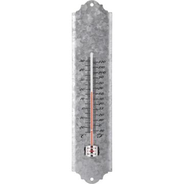 Thermometer 30 cm - Oud zink