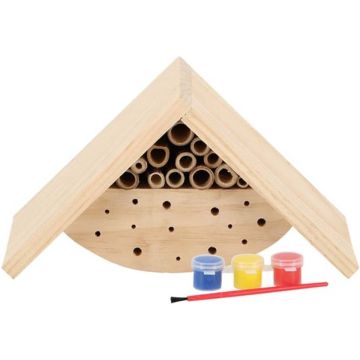 Esschert Design Insectenhotel - Voor kinderen - Zelf Schilderen - 13,4x24x13,1cm