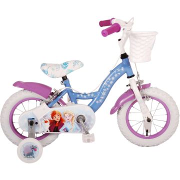 Disney Frozen 2 Kinderfiets - Meisjes - 12 inch - Blauw/Paars - Twee handremmen