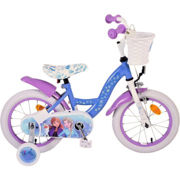 Disney Frozen 2 Kinderfiets - Meisjes - 14 inch - Blauw/Paars