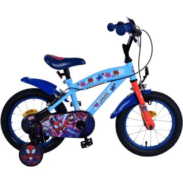 Spidey Kinderfiets - Jongens - 14 inch - Blauw - Twee handremmen