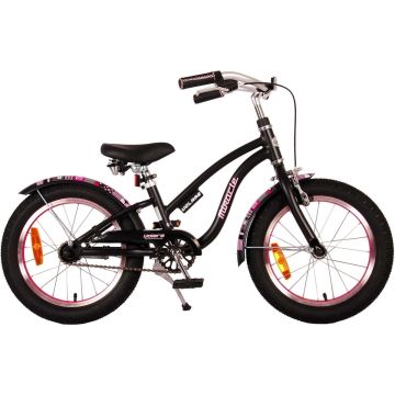 Volare Miracle Cruiser Kinderfiets - Meisjes- 16 inch - Mat Zwart - Prime Collection