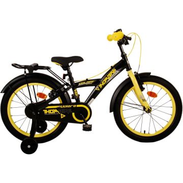 Volare Thombike Kinderfiets - Jongens - 18 inch - Zwart Geel - Twee handremmen