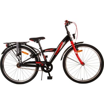 Volare Thombike Kinderfiets - Jongens - 24 inch - Zwart Rood - Twee handremmen