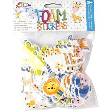 Foam dieren stickers - 20 st / knutselen