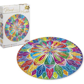 Grafix Mandala Ronde Puzzel 1000 stukjes voor volwassenen | Legpuzzel | Diameter 68 CM | Mandala Legpuzzels | Familie puzzel | geschikt voor kinderen vanaf 14 jaar