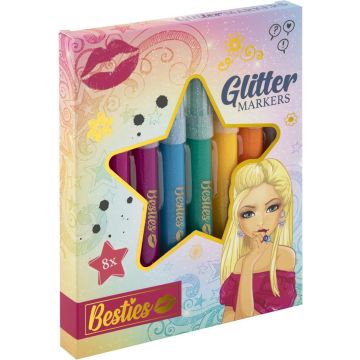 Grafix Besties Glitter markeerstiften set 8-delig