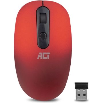 ACT Muis Draadloos - Optisch - 1200 DPI - 2.4Ghz USB Mini Dongel - Lichtgewicht - AC5115 Rood