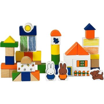 Bambolino Toys - Nijntje speelgoed - Blokkenton met 50 houten blokjes