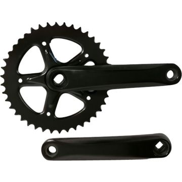 Crankset spieloos 42t staal 18 zwart 170mm - ZWART