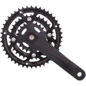 Lasco Crankset Fm-628 Cnc 44/32/22t 170 Mm Aluminium Zwart