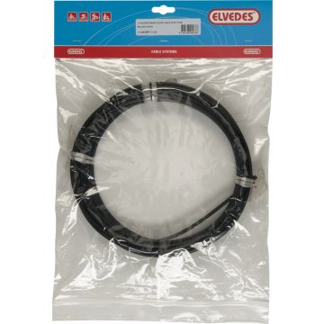 Rem buitenkabel Elvedes met voering 10 meter / Ø5,0mm - zwart (10 meter rol)