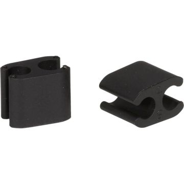 Kabelclips Elvedes Duo PVC 5,0 mm + 5,0 mm - zwart (50 stuks)