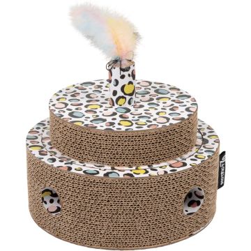 District 70 FIESTA Krabspeelgoed - Verjaardagstaart van Karton voor Katten - Sprinkle