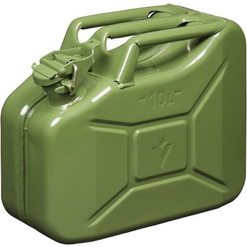 Pro Plus Jerrycan 10 liter - Metaal - Groen - UN- en TÜV/GS Gekeurd