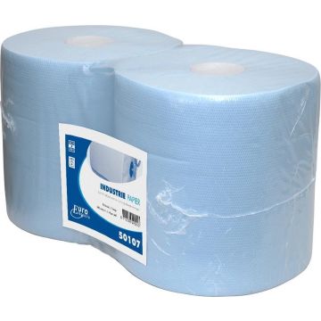 Euro Products Industriepapier Cellulose 190 Meter Blauw 2 Stuks