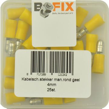 Bofix 246212 AMP Kabelschoen stekker man rond 4.0 geel p/25