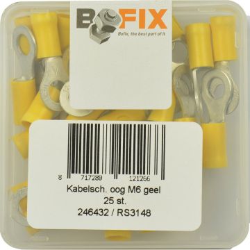 Bofix 246432 AMP Kabelschoen oog M6 geel p/25