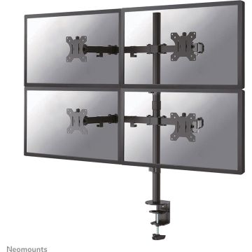 Neomounts by Newstar FPMA-D550D4BLACK Monitor-tafelbeugel 33,0 cm (13) - 81,3 cm (32) Kantelbaar, Roteerbaar, Zwenkbaar