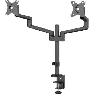 Neomounts DS60-425BL2 full motion monitorarm bureausteun voor 17-27" schermen - Zwart