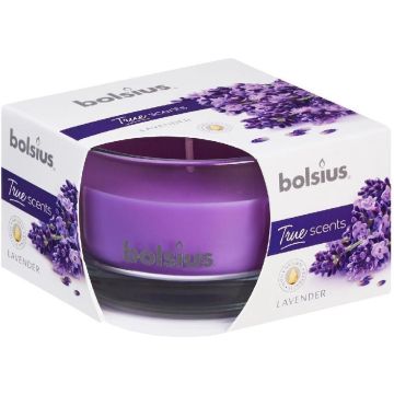 Bolsius Geurkaars 80/50 mm - True Scents Lavendel - Kaars - Sfeer - 1 stuk.