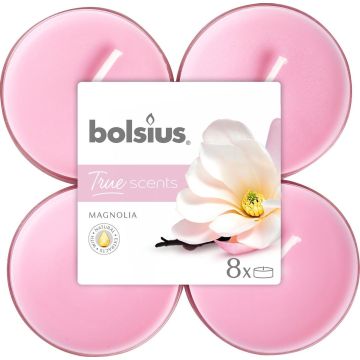 Bolsius Maxi Waxinelichtjes True Scents Magnolia 8 Stuks