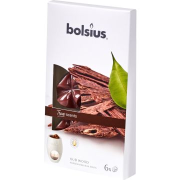 Bolsius - Waxmelts pack 6 True Scents Oud Wood