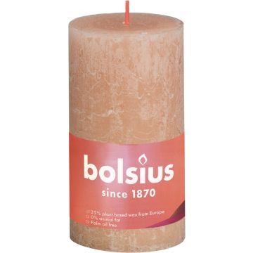 Bolsius Stompkaars Misty Pink Ø68 mm - Hoogte 13 cm - Roze - 60 branduren