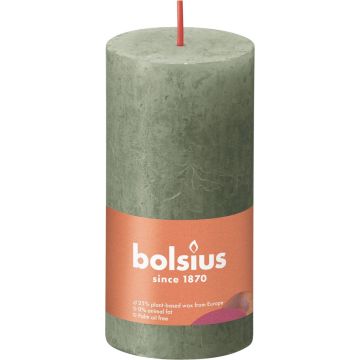 Bolsius Stompkaars Fresh Olive Ø50 mm - Hoogte 10 cm - Olijfgroen - 30 branduren